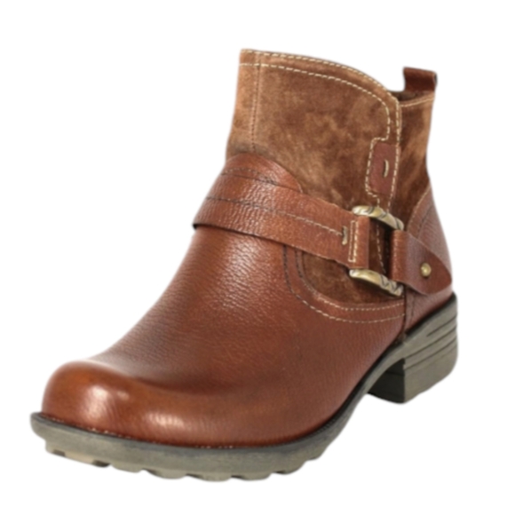 Earth Origins By Earth Shoes - Earth Origins By Earth Women's Paris Ankle Boots Suede Leather Brown Size 9W